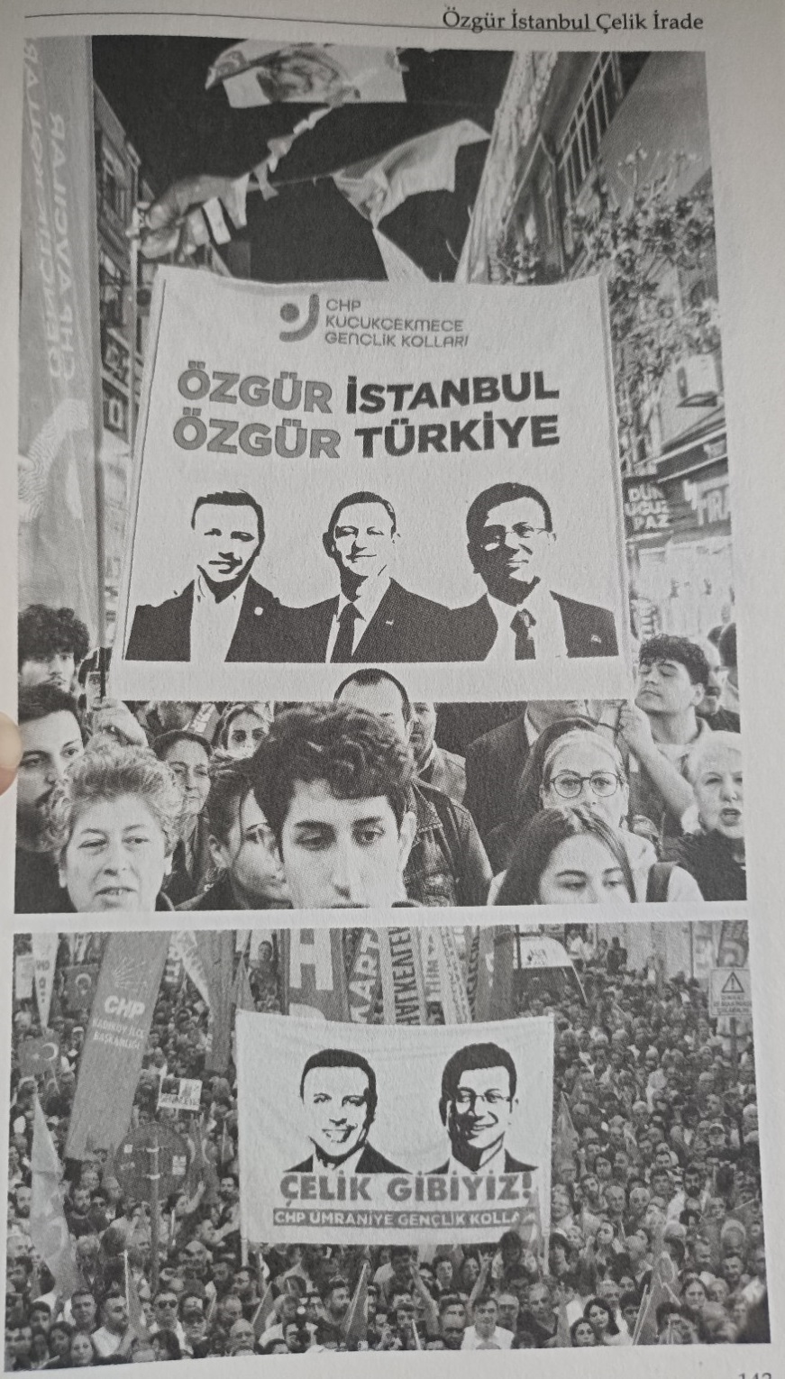 Özgür İstanbul Çelik İrade kitabından ilgili sayfa